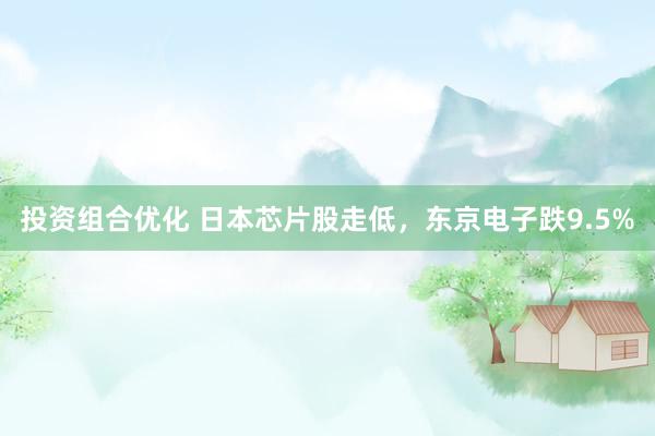 投资组合优化 日本芯片股走低，东京电子跌9.5%