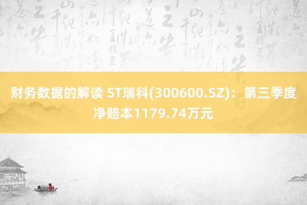 财务数据的解读 ST瑞科(300600.SZ)：第三季度净赔本1179.74万元