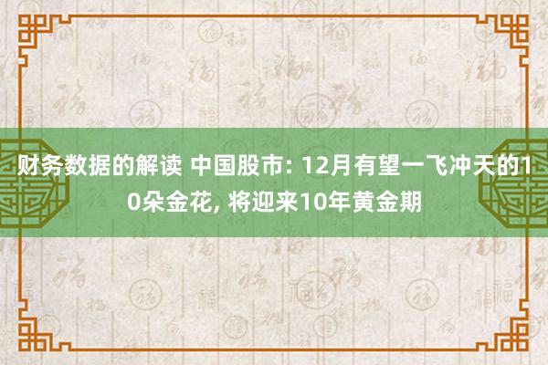 财务数据的解读 中国股市: 12月有望一飞冲天的10朵金花, 将迎来10年黄金期