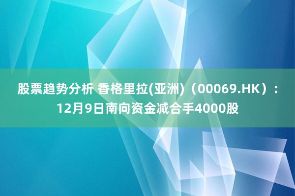 股票趋势分析 香格里拉(亚洲)（00069.HK）：12月9日南向资金减合手4000股