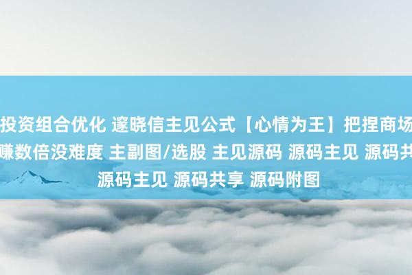 投资组合优化 邃晓信主见公式【心情为王】把捏商场心情周期 年赚数倍没难度 主副图/选股 主见源码 源码主见 源码共享 源码附图