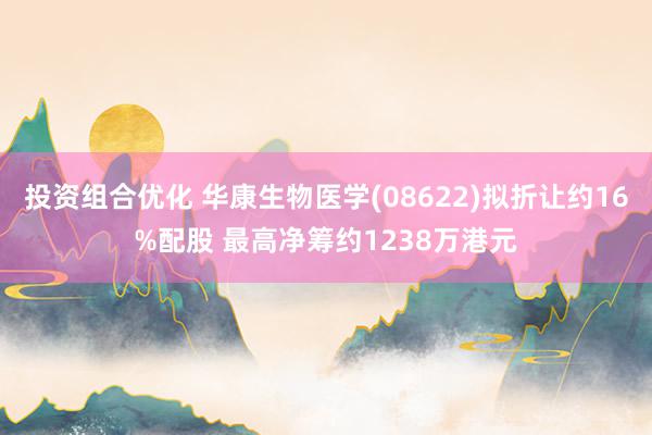 投资组合优化 华康生物医学(08622)拟折让约16%配股 最高净筹约1238万港元