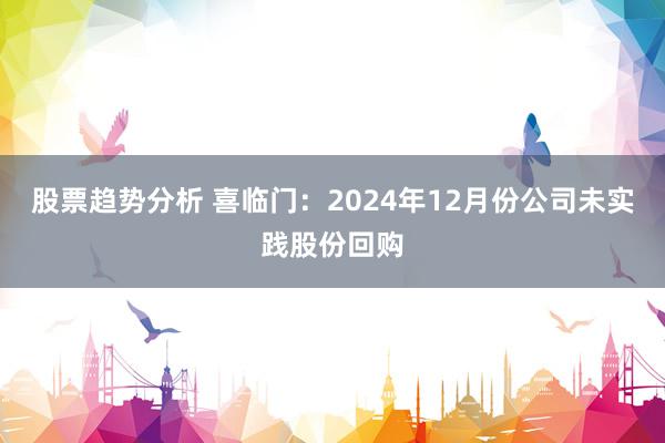 股票趋势分析 喜临门：2024年12月份公司未实践股份回购