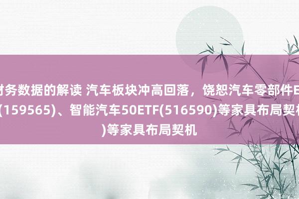 财务数据的解读 汽车板块冲高回落，饶恕汽车零部件ETF(159565)、智能汽车50ETF(516590)等家具布局契机