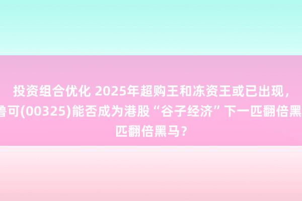 投资组合优化 2025年超购王和冻资王或已出现，布鲁可(00325)能否成为港股“谷子经济”下一匹翻倍黑马？