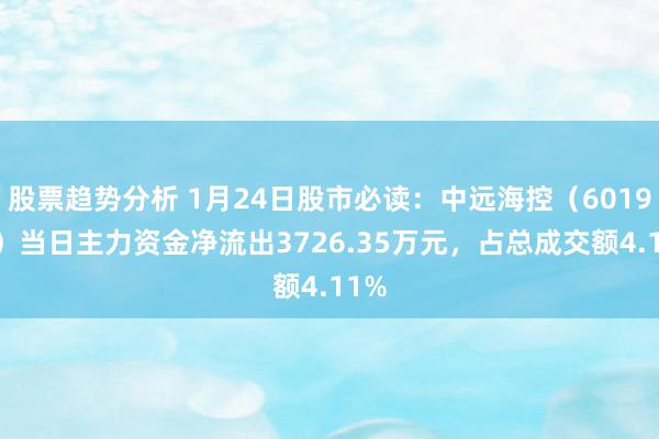 股票趋势分析 1月24日股市必读：中远海控（601919）当日主力资金净流出3726.35万元，占总成交额4.11%