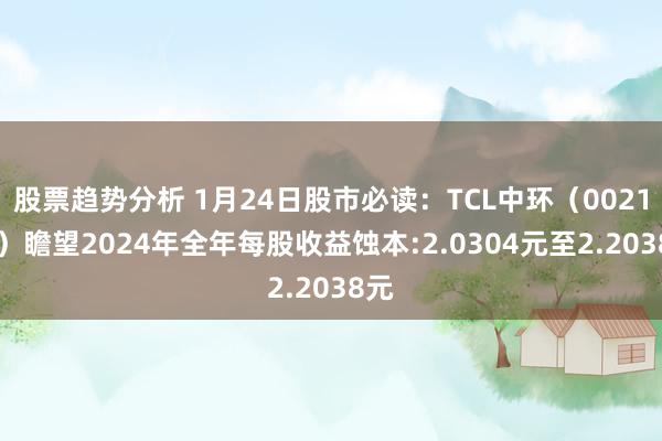 股票趋势分析 1月24日股市必读：TCL中环（002129）瞻望2024年全年每股收益蚀本:2.0304元至2.2038元