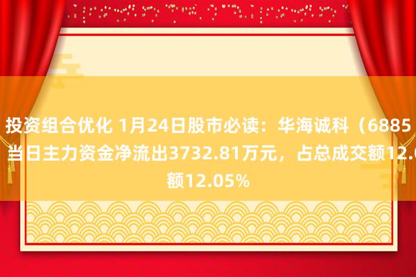 投资组合优化 1月24日股市必读：华海诚科（688535）当日主力资金净流出3732.81万元，占总成交额12.05%