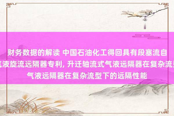 财务数据的解读 中国石油化工得回具有段塞流自顺应的轴流式气液旋流远隔器专利, 升迁轴流式气液远隔器在复杂流型下的远隔性能