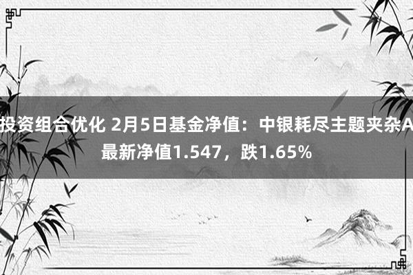 投资组合优化 2月5日基金净值：中银耗尽主题夹杂A最新净值1.547，跌1.65%