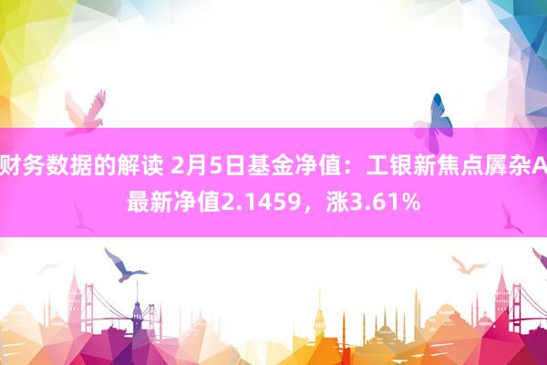 财务数据的解读 2月5日基金净值：工银新焦点羼杂A最新净值2.1459，涨3.61%